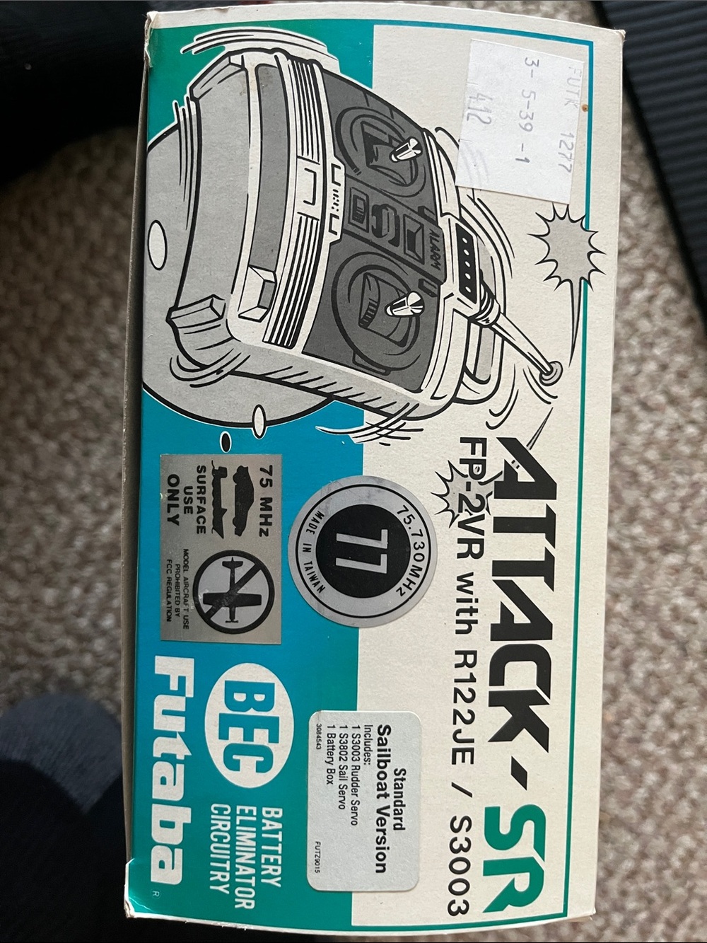 Attack-SR FP-2VR Car Stereo Receiver — Teal and White